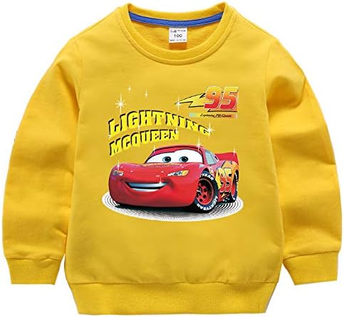 Amazon Co Jp Chani カーズ キッズ 長袖 Tシャツ 綿 丸首 上着 薄手 車柄子供服 スウェットシャツ春秋 かわいい 服 ファッション小物