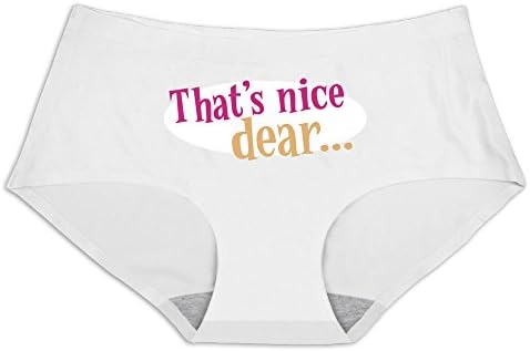 Women's Comfy Seamless Ice Silky Thong Panties That's Nice Dear Size L White