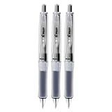 Pilot Dr. Grip Center of Gravity Retractable Ball Point Pen, Medium Point, Black Ink, Pack of 3 (Charcoal)