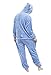 Yimidear Unisex Adult Pajamas Pink Stitch Onesie Cosplay Costume Sleepwear, Azul, Small