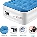TILVIEW Twin Size Air Mattress Raised Air Bed Blow Up Elevated Inflatable Airbed with Built-in Electric Pump, Storage Bag and Repair Patches Included, Max Height 18.5 Inch, Blue, 2-Year Guarantee