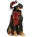 Design Toscano Christmas Xmas Rottweiler Holiday Dog Ornaments, Full Color