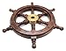 Medieval Replicas Brass Wheel Nautical Wooden Ship Wheel 12 inch, 12 in