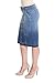 ESTEEZ Knee Length Stretch Denim Jean Pencil Skirt with Pockets for Women - Montreal