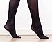 THIGH HIGH Opaque  Lace Top Stockings Sheer Nylon Pantyhose,black,3/4 - Medium/Large