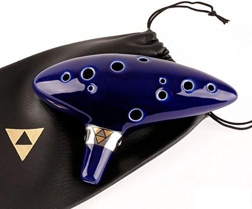 Legend of Zelda Ocarina of Time 12 Hole Ocarina with Triforce Bag &amp; Book