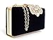 Shiratori Crown Purses and Handbags Evening Bags and Clutches,black