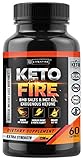 Keto Weight Loss MCT Pills - Keto Fire Exogenous Ketones BHB Capsules - Reach Ketosis Faster - 60 Capsules
