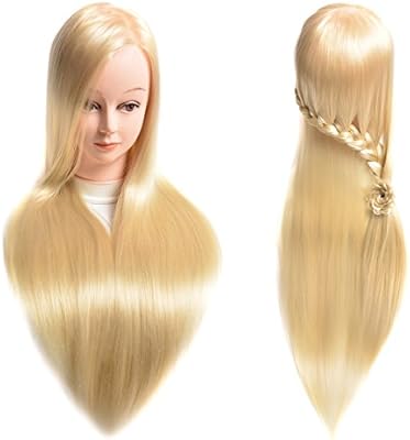 20 Synthetic Cosmetology Mannequin Training Head With Hair And