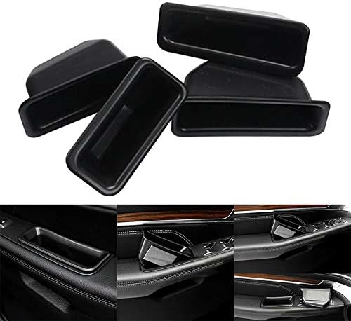 Ywillink 1Pair ABS Interior Front/Back Door Armrest Storage Box Trim for Ford Edge 2015-2018