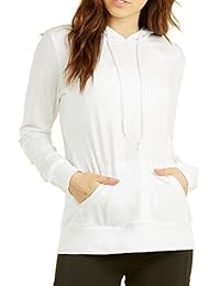 Sofra suéter con capucha de algodón fino para mujer