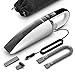 Car Vacuum Cleaner High Power 4500Pa Strong Suction, HERCHR DC 12V 96W Portable Light-Weight Handheld Automotive Wet-Dry Vacuums for Car, 16.4ft Power Cord, Carry Bag, White (white-02)