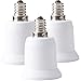 JACKYLED 3-Pack E12 to E26 E27 Adapter Chandelier Light Socket E12 to Medium Socket E26 E27 Converter Bulb Base Adapter Converter