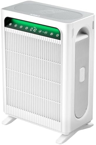 Purificador de Ar APH4000, Sistema de Duplo Filtro, CADR 400m³/h, até 120m², Desempenho HEPA (Modo Noturno) elimina 99,97% de pólen/pelo/odores, Ideal para Fumadores e Animais de Estimação, Branco