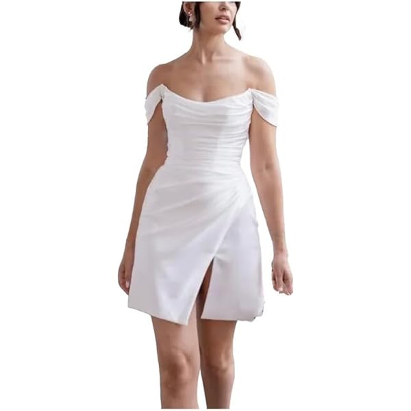 strapless open back dress Umberta – Milla Nova Off-Shoulder Mini Wedding Dress | Chicago