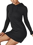 FARYSAYS Womens Casual Sweatshirt Long Pullover Hoodie Dress