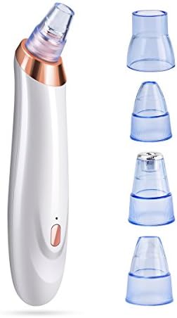 Blackhead Remover Electric Vacuum Suction Machine For Men and Women To Remove Acne &amp; Comedones/Clean Pores/Microdermabrasion, JolyJoy USB Rechargeable Facial Extractor Cleanser Set (White)