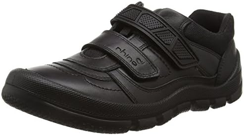 Senior Boys Rhino by Startrite School Shoes Rhino Warrior Black Leather Size 2E