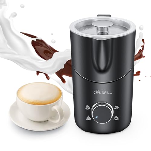 Electric Milk Frother - 8 in 1 Electric Milk Frother 400ml Electric Milk Frother for Cappuccino/Macchiato Milk, Vegetable Milk, Dishwasher Safe