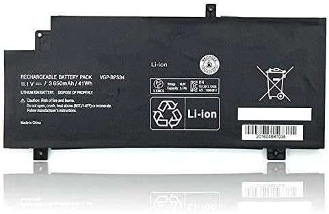 7XINbox VGP-BPS34 VGP-BPL34 11.1V 41Wh 3650mAh Laptop Battery Replacement for Sony 14 15 SVF14A SVF15A SVF15A1ACXB SVF15A1ACXS SVF15A1BCXB SVF15A1DPXB SVF14A16CXB SVF14A16CXP SVF14A16CXS