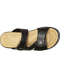 Cambridge Select - Sandalias para mujer con puntera abierta, corte lateral, cuña baja, cómodas y deslizantes