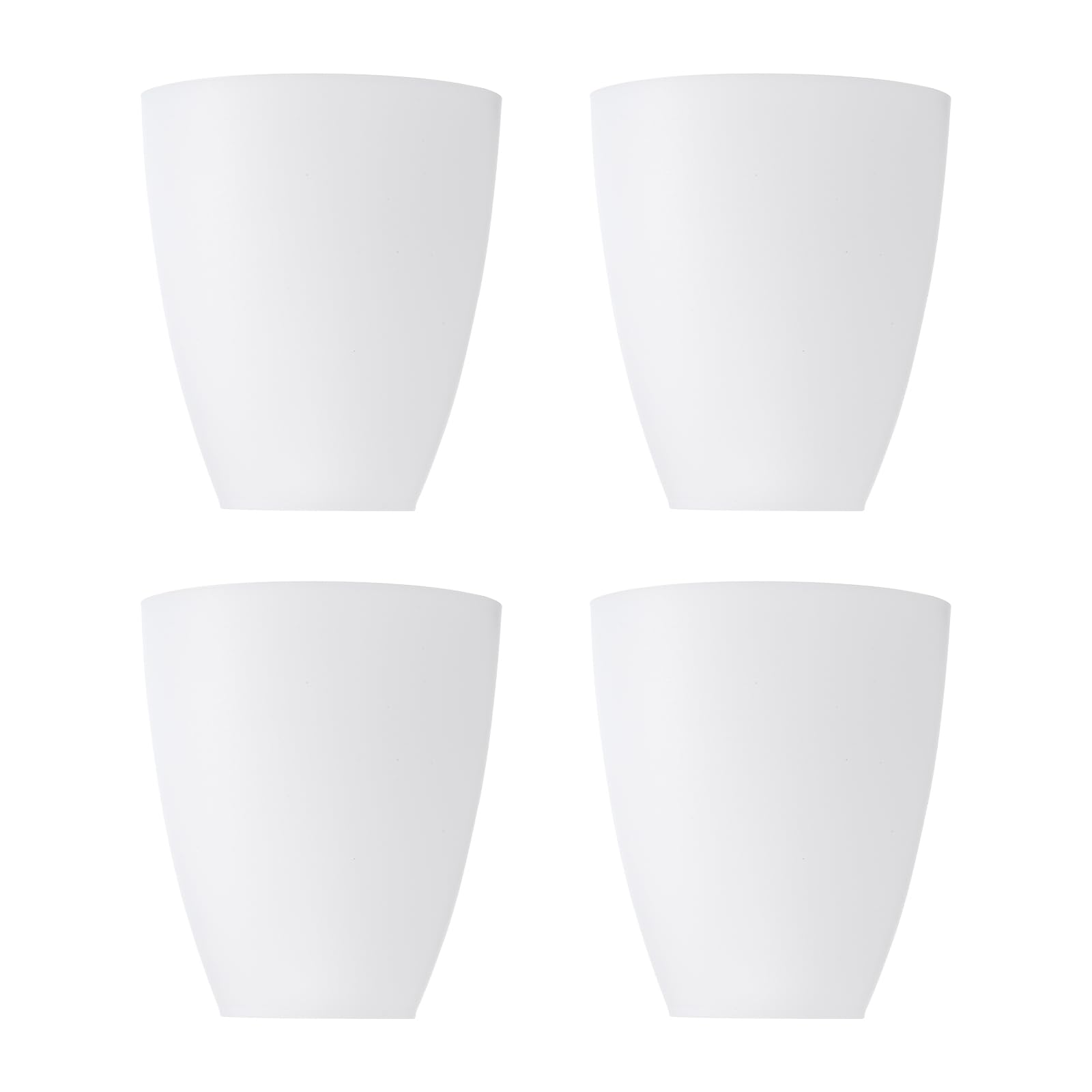PATIKIL 4.5" High 3.9" Diameter 1.7" Fitter Plastic Lampshade, 4 Pack Plastic Lamp Shade Replacement Bulb Light Cover for LED Floor Lamp Table Lamp White