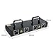 Sound Activated Stage Lights,4 Lens 30W Stage Light 100 Multi-Patterns 7CH DMX512 Controlled Disco DJ Party Effect Lights RGPY US Plug 110V (Black)