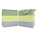 POLYTE Premium Microfiber Cleaning Towel,16x16 in 36 Pack (Light Blue,Green,Yellow)