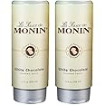Monin - Gourmet White Chocolate Sauce, Creamy and Buttery, Great for Desserts, Coffee, and Snacks, Gluten-Free, Non-GMO (12 Ounce) (Pack of 2)