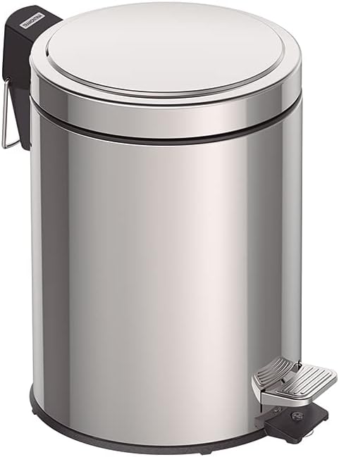 Tramontina 5L Pedal Bin Stainless Steel Bathroom Bin with Lid 20.5cm Ø