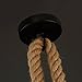 LEDMOMO Single Head Rope Pendant Light 3.3ft Vintage Thick Hemp Ceiling Lamp Pendant Hanging Lights for Home Restaurant Cafe Bar Country Style Decoration