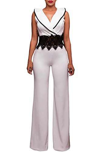Pink queen women s v-neck sleeveless lace waist going o…