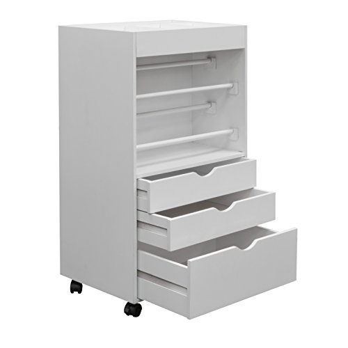 Studio Designs White Crafts and Hobby Wrapping Paper Organizers Cart