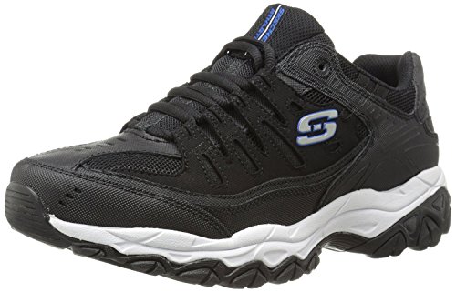 Skechers Men's After Burn Memory Fit Cross Training Shoe,Black/Royal,US 15 WW