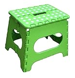 Jeronic 11-Inch Plastic Folding Step Stool, Green (Office Product)