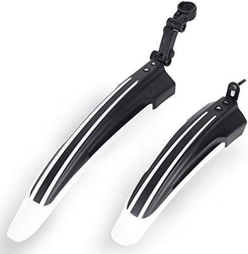 VTSP Bike Mudguard Bicycle Fender Soft Rubber Sturdy and Durable Front & Rear Mud Guard Set with Fast Demolition for MTB E-Bike Rainy Day Cycling Bicycle Equipment Accessories 084