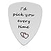 Anniversary Gifts for Him Men - Unique Birthday Gift for Musician Husband Boyfriend Fiancé Dad I'd Pick You Every Time Guitar Pick Music Jewelry Gift for Wedding Valentines Father's Day Christmas