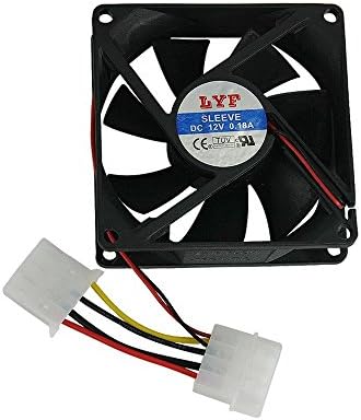 Jibrael 90mm Pc Fan Cooler Cooling 4pin 7 Blade Connector Exhaust Fan for Computer