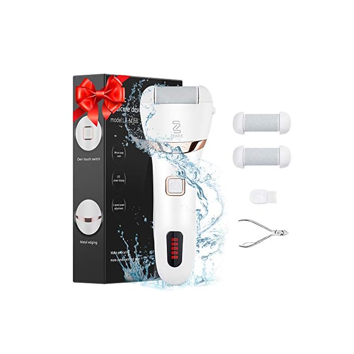 Electric Callus Remover, Rechargeable Foot File Electronic Callus Shaver for Feet Professional Pedicure Kit Waterproof…