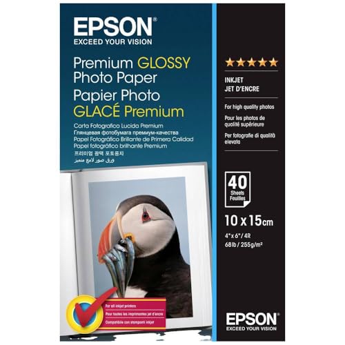 Epson C13S042153 Premium glossy photo paper inkjet 255g/m2 100x150mm 40 Blatt Pack