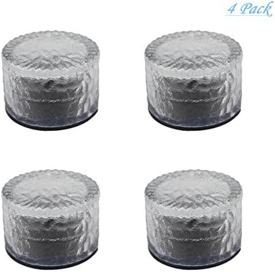 Rock Lights Outdoor Decor Solar In-ground Brick Light LED Frosted Glass Path Landscape Lighting for Patio Deck Courtyard Decoration