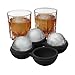 Silicone Ice Ball Maker Molds Set of 4 Ice Cube Bar Tray Round Ice Spheres 4 X 4.5cm Ball Capacity