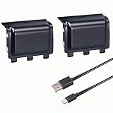 SmaAcc 1200mA batería recargable con cable de carga USB para el regulador de Xbox One (2-Pack)