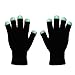 MUCH Flashing Finger Lighting Gloves LED Colorful Rave Gloves 7 Colors Light Show