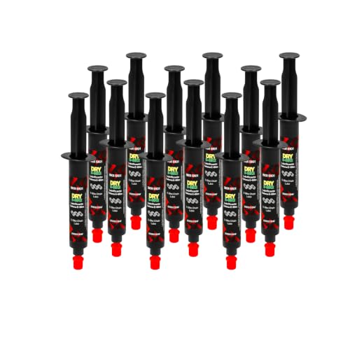 Errecom BKR 5101 E-BIKE DRY Lube Bike Chain for Electric Bikes - 144 ml (12x12 ml), Dry Weather Conditions, Cartridges+Drop and Huggie Application Systems, fluorescent and scented formula
