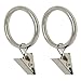 Hulless 36Pcs Metal Curtain Clip Rings 1.25 inch Metal Curtain Rings with Clips.