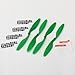 Neewer® 10x4.5" 1045R Counter Rotating Propeller Blade For Quadcopter MultiCoptor-2 Pair (Green)