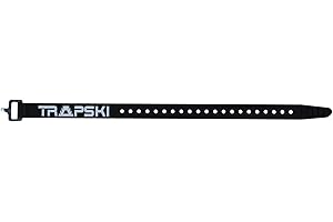TRAPSKI Voile 15 Inch Aluminum Buckle Strap | Multi-Use Tension Strap for Skis, Bikes, Cargo, Tools, Marine & Boating, Outdoor Sports | UV-Resistant | Made in The USA (Black)