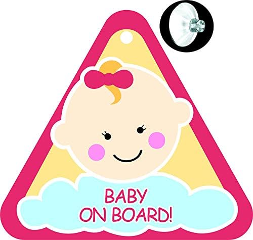 Billy Bum Baby On Board Background Baby Journey Windows Sticker (Cloud Red)