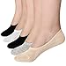 FAYBOX Women Cotton No Show Liner Socks Low Cut Non Slip 3 Pack 5 Pack Solid 2